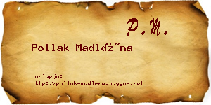 Pollak Madléna névjegykártya